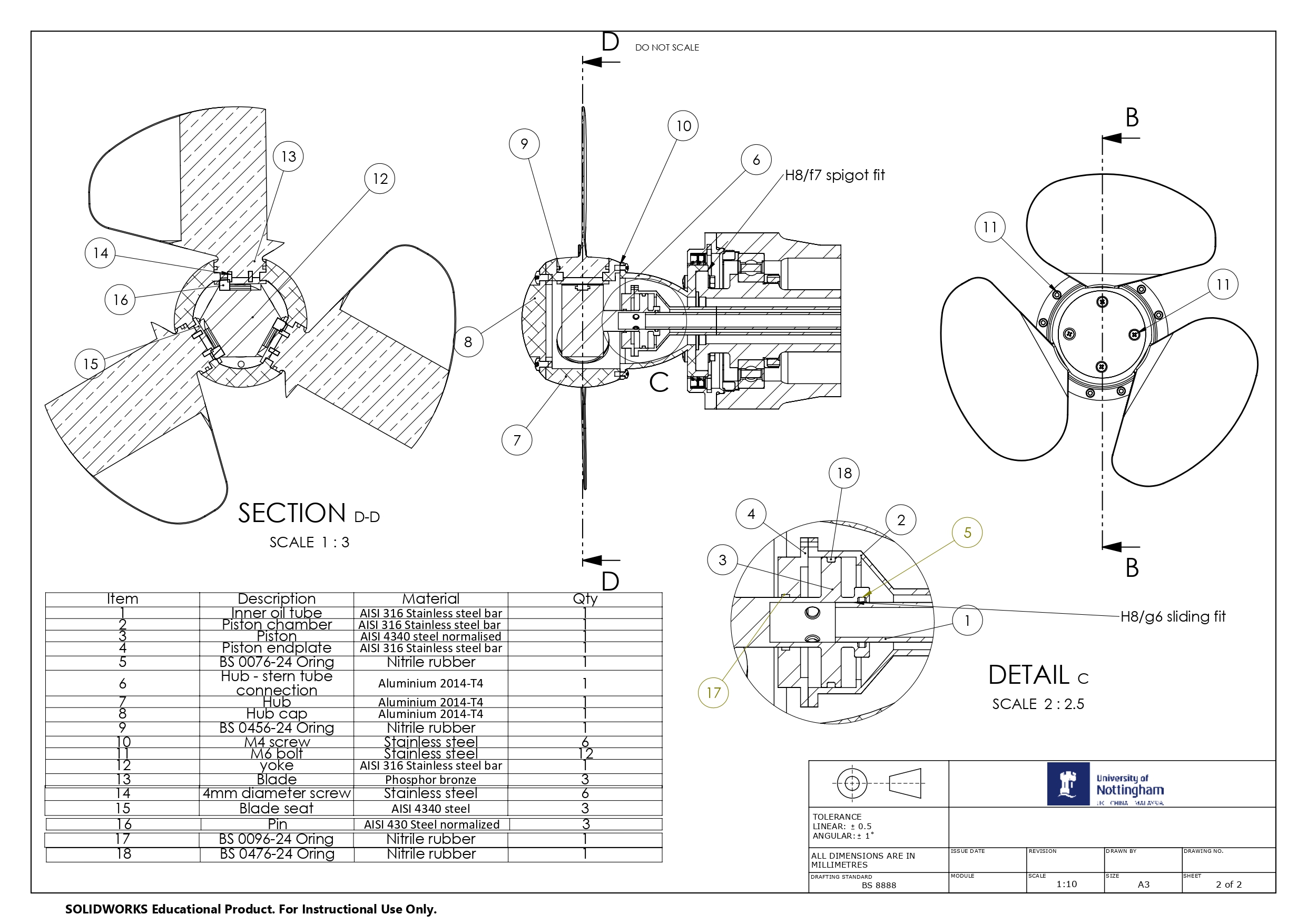 Variable Pitch Propeller CAD Model
